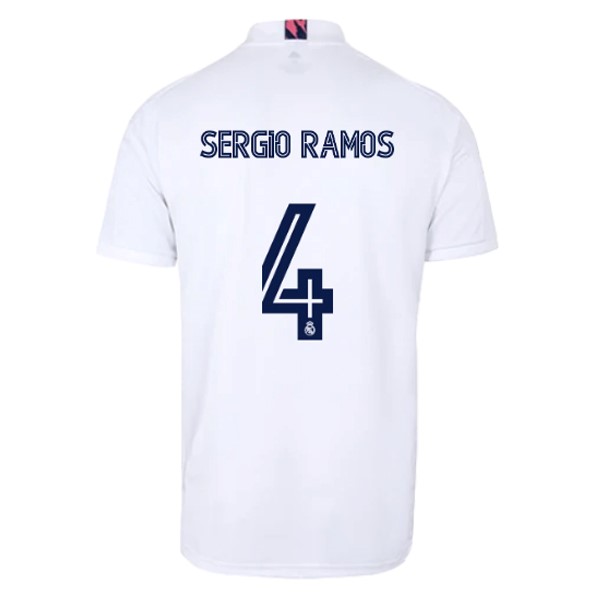 Camiseta Real Madrid Primera equipo NO.4 Sergio Ramos 2020-2021 Blanco